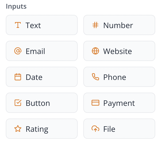 Input blocks